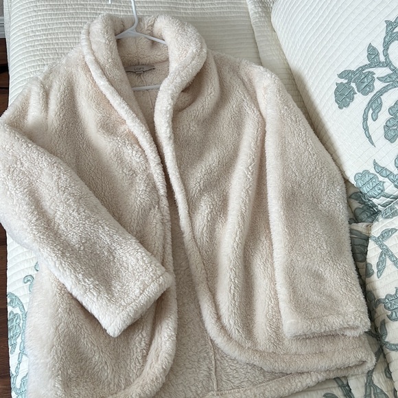 Women’s Loft Faux Fur Teddy Jacket Size L - Picture 9 of 10